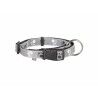 Dog collar Trixie Silver Reflect Black Grey L/XL 40-65 cm