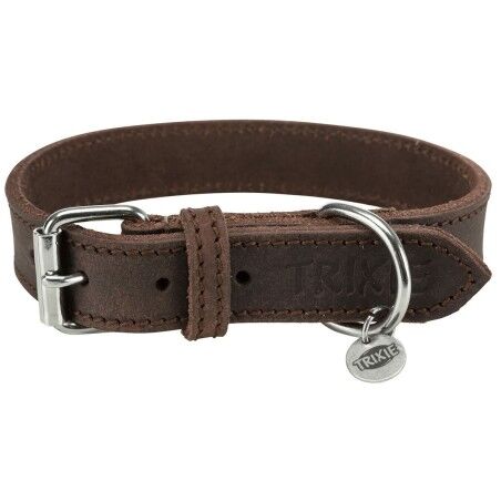 Dog collar Trixie Rustic Dark brown S/M 34-40 cm