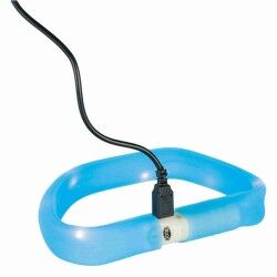 Collare LED per Animali Domestici Trixie Flash USB Azzurro M/L