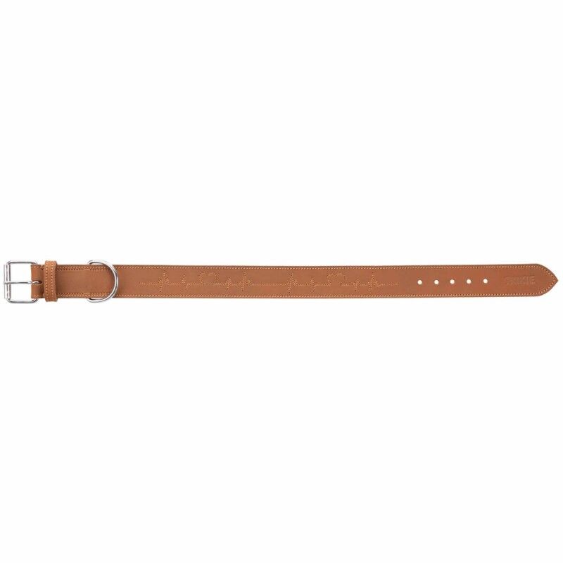 Dog collar Trixie Heartbeat Brown L 47-55 cm