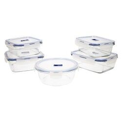 Set di scatole porta pranzo Luminarc Pure Box Active (5 pcs) Bicolore Vetro 43 x 32 x 18 cm (5 Unità)