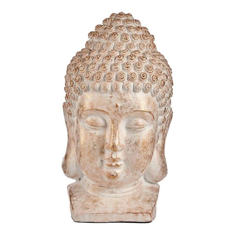 Decorative Garden Figure Ibergarden CC20488 White Golden Polyresin 35 x 65,5 x 38 cm Head Buddha