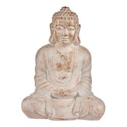 Statua Decorativa da Giardino Ibergarden CC20411 Bianco Dorato Poliresina 25 x 57 x 42,5 cm Buddha