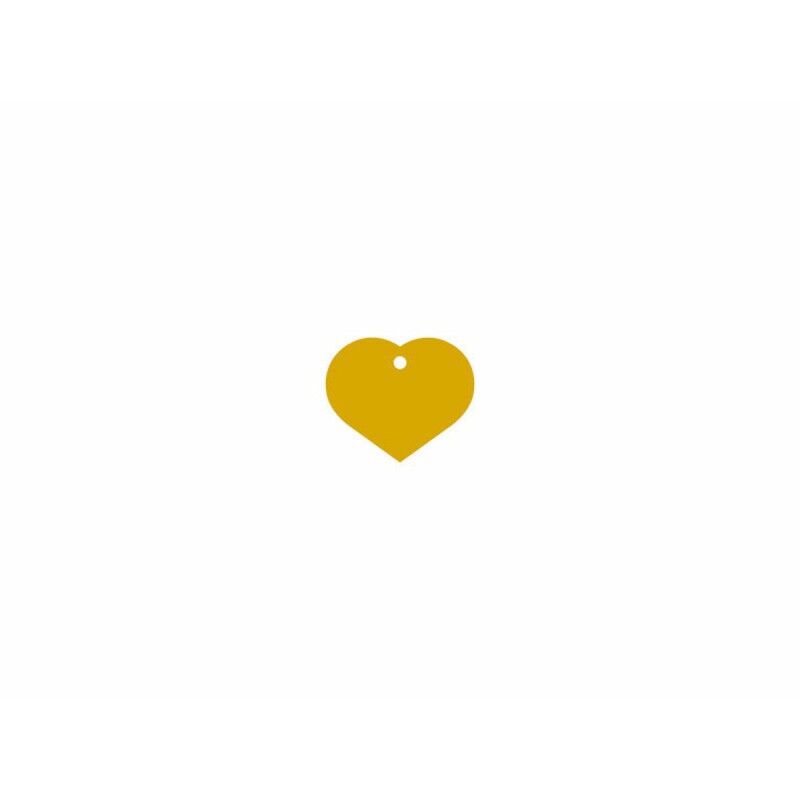 Identification plate Imarc Heart Yellow Golden