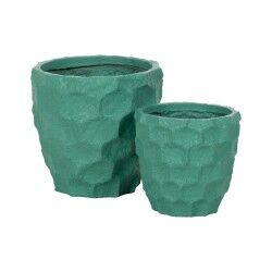 Planter Turquoise Cement 41 x 41 x 39,6 cm (2 Units)