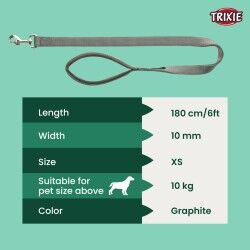 Dog Lead Trixie Graphite 1,8 m