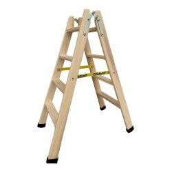 4-step folding ladder Plabell Wood 114 x 31/48 cm