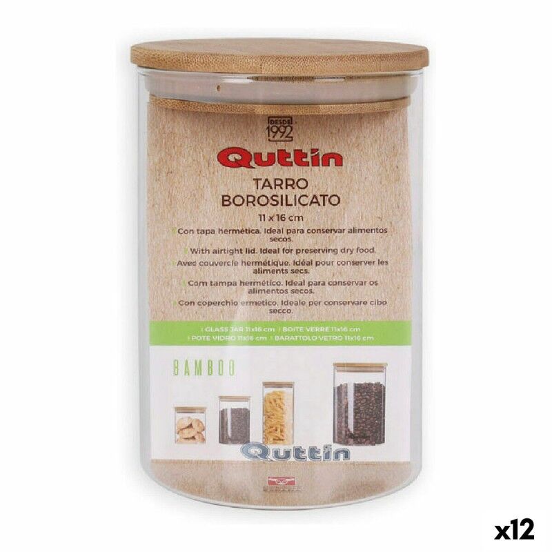 Barattolo Quttin Silicone 1,15 L 11 x 11 x 16 cm (12 Unità)