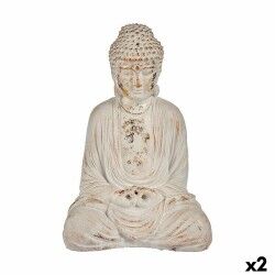 Statua Decorativa da Giardino Ibergarden CC20403 Poliresina Buddha 22,5 x 40,5 x 27 cm (2 Unità)