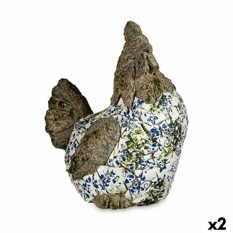 Statua Decorativa da Giardino Ibergarden ZD18060 Poliresina Gallina 22,5 x 39 x 34 cm (2 Unità)