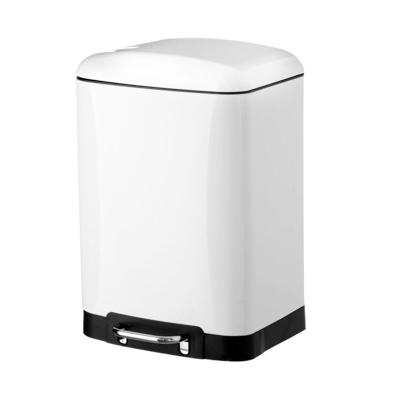 Waste bin White Metal polypropylene 12 L