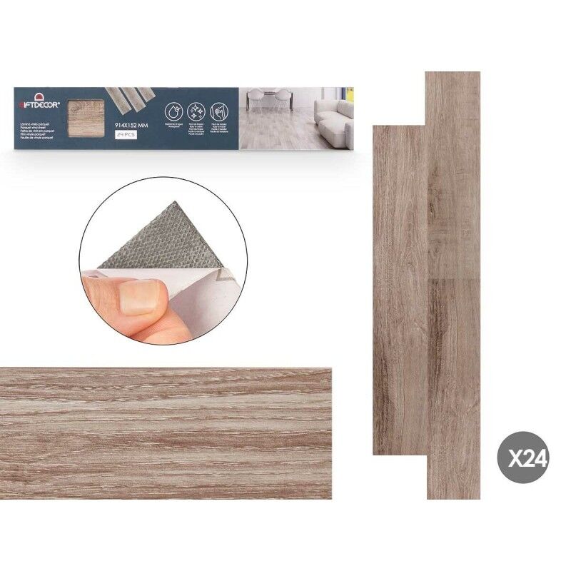 Vinile GiftDecor Parquet Grigio 24 Unità