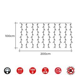 Tenda Luminosa LED EDM 71260 Easy-Connect 1,8 W 2 x 1 m