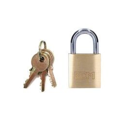 Key padlock EDM 85208 Brass 30 x 17 mm