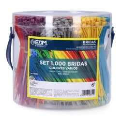 Nylon Cable Ties EDM 48351 Assorted colours 100 x 2 mm 100 x 2,5 mm 1000 Unidades