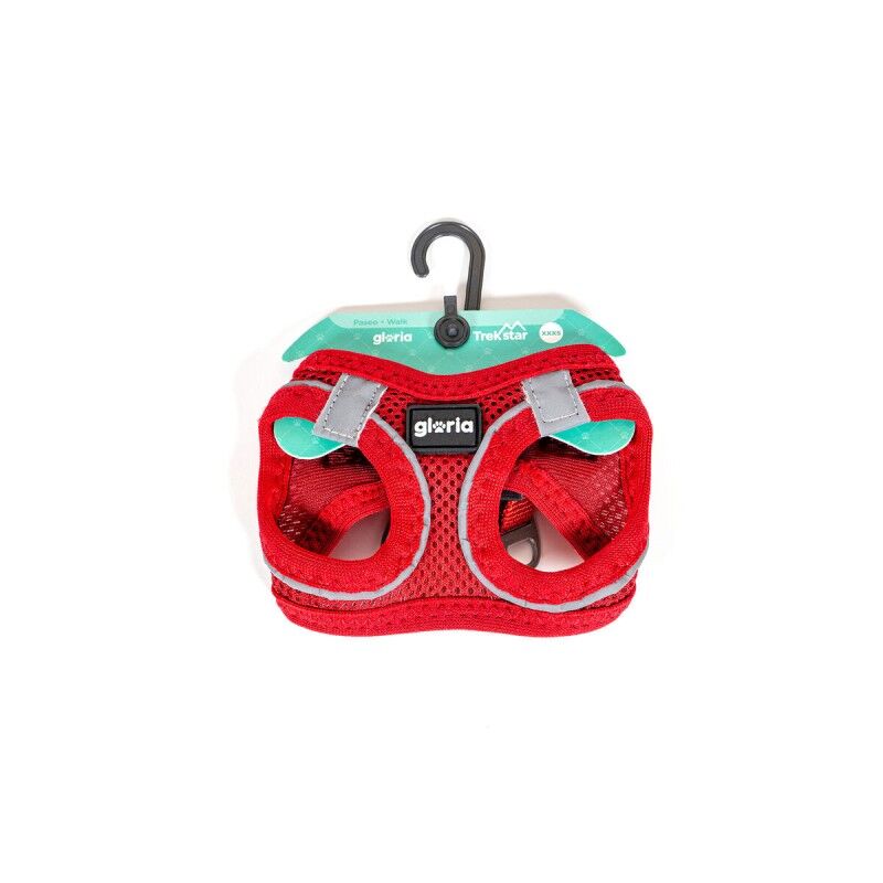 Imbracatura per Cani Gloria Trek Star 29,4-32,6 cm 41,4-43 cm Rosso S