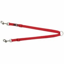 Gancio Guinzaglio 2 Cani Trixie New Premium Rosso 40-70 cm XS S M