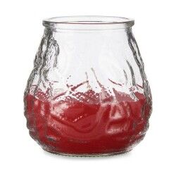 Candle Ibergarden Red Transparent Glass Paraffin Geranium 9 x 9,5 x 9 cm