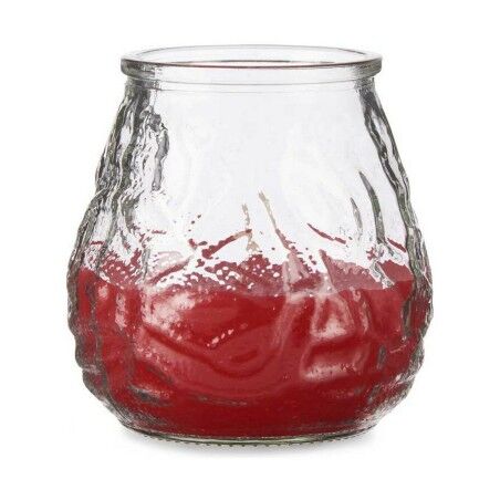 Candle Ibergarden Red Transparent Glass Paraffin Geranium 9 x 9,5 x 9 cm