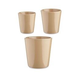 Set of pots Ibergarden CONICO-1019 Beige Clay Cónica Ø 14 cm Ø 22 cm Ø 17 cm 3 Pieces