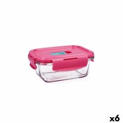 Hermetic Lunch Box Luminarc Pure Box Holy Bicoloured Glass 380 ml (6 Units)