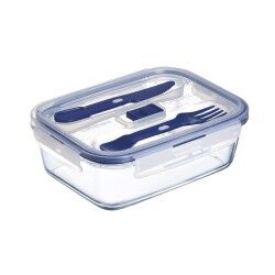 Hermetic Lunch Box Luminarc Pure Box Active Bicoloured Glass 1,22 L 16 cm (6 Units)