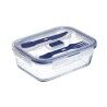 Hermetic Lunch Box Luminarc Pure Box Active Bicoloured Glass 1,22 L 16 cm (6 Units)