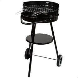 Barbecue a Carboni con Ruote Aktive Alluminio Metallo smaltato textilene 42 x 76,5 x 42 cm Nero