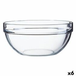 Salad Bowl Luminarc Transparent Glass (20 cm) (6 Units)