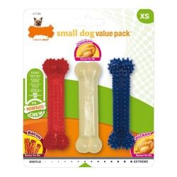 Dog chewing toy Nylabone Value Pack Bacon Size S Chicken Thermoplastic (3 pcs)