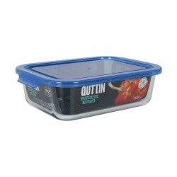 Rectangular Lunchbox with Lid Quttin Blue Rectangular 23 x 17,5 x 7 cm (6 Units)