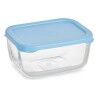 Porta pranzo Pasabahce Snow Azzurro Trasparente Vetro Polietilene 420 ml 12,5 x 6 x 9,5 cm (12 Unità)