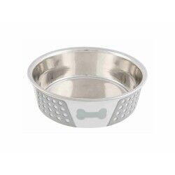 Dog Feeder Trixie White Grey Silicone Stainless steel 1,4 L