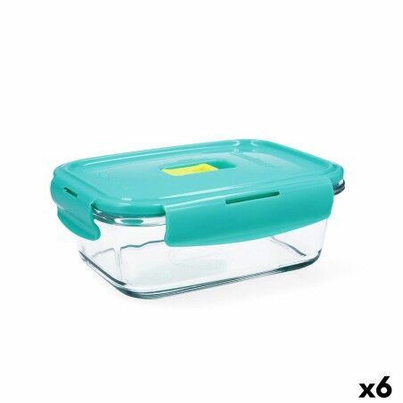 Hermetic Lunch Box Luminarc Pure Box Holy Bicoloured Glass 820 ml (6 Units)