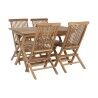 Table set with 4 chairs Home ESPRIT 120 x 70 x 75 cm