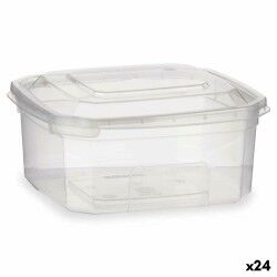 Rectangular Lunchbox with Lid Leknes BS500ROI Transparent polypropylene 500 ml 12,3 x 6 x 13 cm (24 Units)