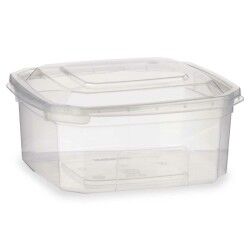 Rectangular Lunchbox with Lid Leknes BS500ROI Transparent polypropylene 500 ml 12,3 x 6 x 13 cm (24 Units)