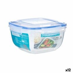 Porta pranzo Ermetico Leknes 30105 Trasparente Plastica Quadrato 2,4 L 20 x 11 x 20 cm (12 Unità)