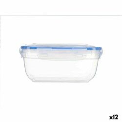 Porta pranzo Ermetico Leknes 30113 Trasparente polipropilene Quadrato 1,4 L 14,5 x 8,5 x 20 cm (12 Unità)