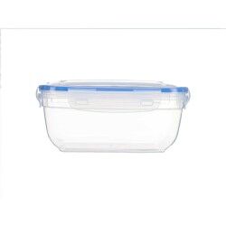 Hermetic Lunch Box Leknes 30113 Transparent polypropylene Squared 1,4 L 14,5 x 8,5 x 20 cm (12 Units)