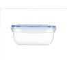 Hermetic Lunch Box Leknes 30113 Transparent polypropylene Squared 1,4 L 14,5 x 8,5 x 20 cm (12 Units)