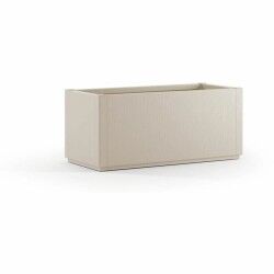 Plant pot Starwax White Rectangular 80 cm