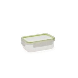 Lunch box Quid Greenery Transparent Plastic 475 ml (4 Units) (Pack 4x)