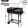 Coal Barbecue with Wheels Aktive Plastic Enamelled Metal 97 x 96 x 42 cm Black