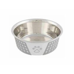 Dog Feeder Trixie White Grey Silicone Stainless steel 750 ml