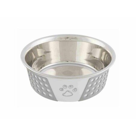 Dog Feeder Trixie White Grey Silicone Stainless steel 750 ml