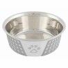 Dog Feeder Trixie White Grey Silicone Stainless steel 750 ml