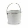 Vaso Ibergarden 49095 Bianco Argentato Zinco Secchio 25 x 29,5 x 27 cm (12 Unità)