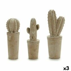 Statua Decorativa da Giardino Ibergarden 180490-3 Pietra Cactus 13 x 38 x 13 cm (3 Unità)