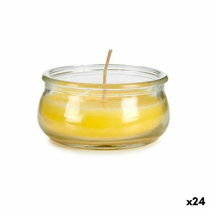 Candela Ibergarden HL-G60CIT Giallo Vetro Cera 7,7 x 4 x 7,7 cm (24 Unità)